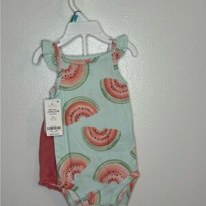 Carter's Blue and Pink Matching Set with Playful Ruffles